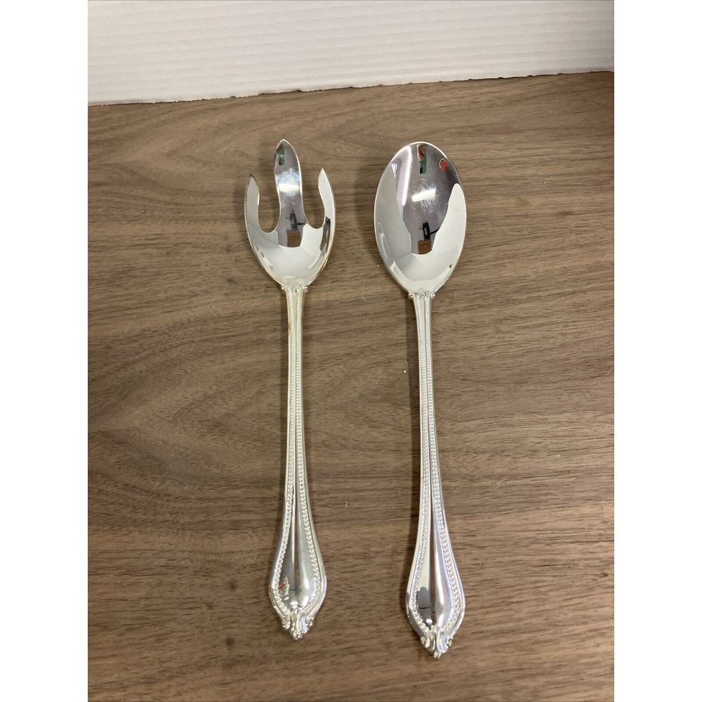 NWS INTERNATIONAL SILVER CO, SILVERPLATED SERVING FORK &‎ SPOON